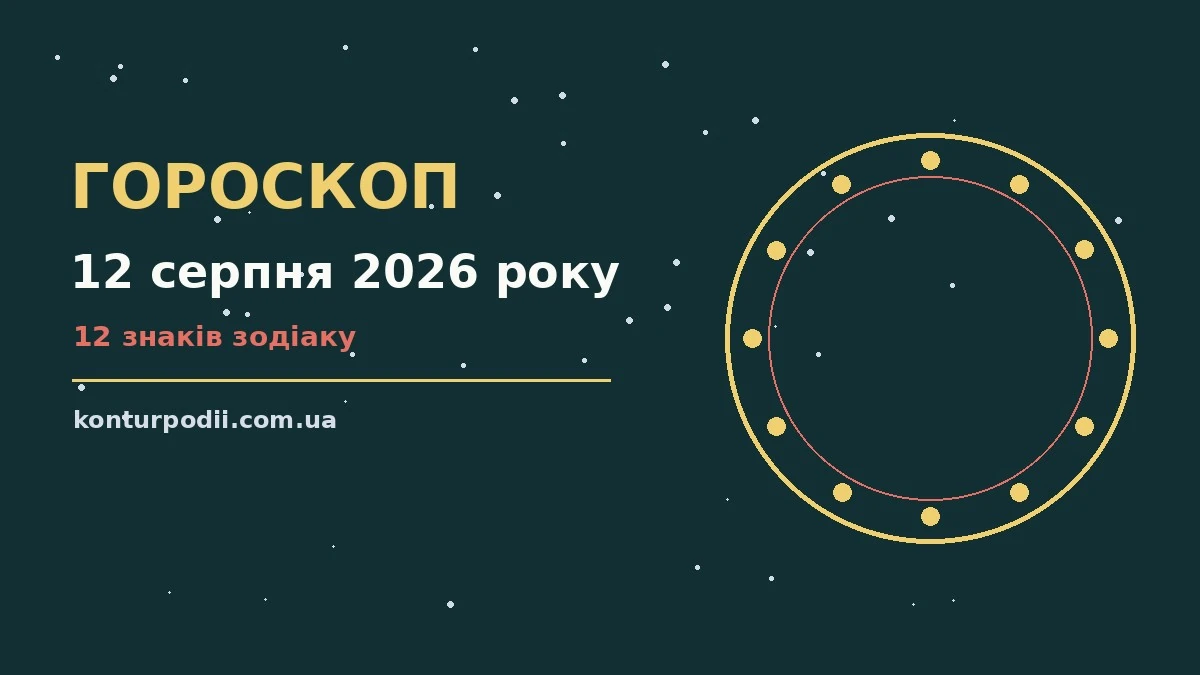 Гороскоп на 12 серпня 2026 року: настрій і шанси дня про настрій, справи та гроші