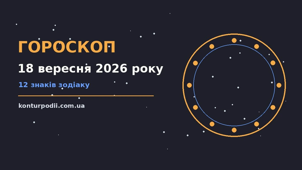 Гороскоп на 18 вересня 2026 року: настрій і шанси дня про настрій, справи та гроші