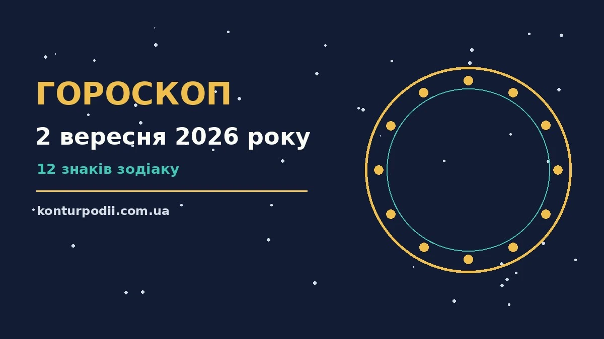 Гороскоп на 2 вересня 2026 року: настрій, справи та гроші для кожного знаку