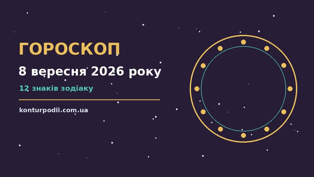 Гороскоп на 8 вересня 2026 року: настрій і шанси дня про настрій, справи та гроші