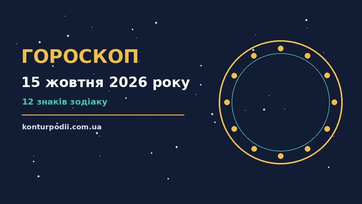 Гороскоп на 15 жовтня 2026 року: настрій і шанси дня про настрій, справи та гроші