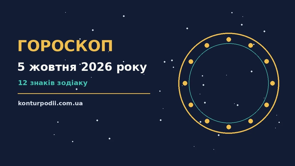 Гороскоп на 5 жовтня 2026 року: настрій і шанси дня про настрій, справи та гроші